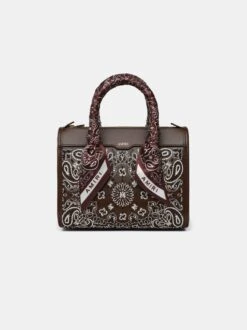 Amiri WOMEN - WOMEN'S BANDANA MICRO TRIANGLE BAG - Chocolate(Women Womens Bandana Micro Triangle Bag Chocolate)