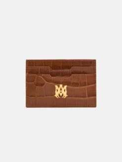 Amiri CROC EMBOSSED CARD HOLDER - MALT(Croc Embossed Card Holder Malt)