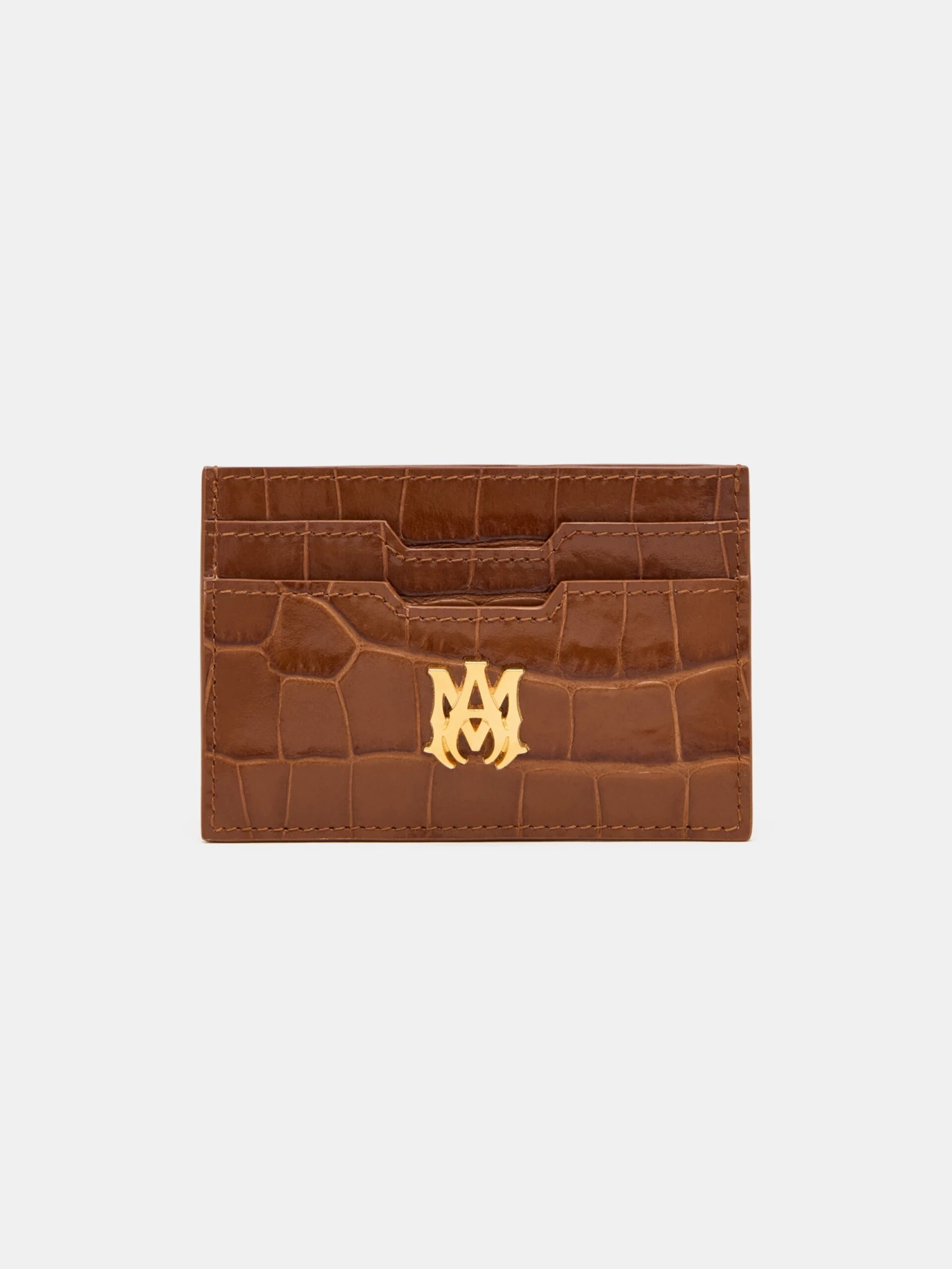 Amiri CROC EMBOSSED CARD HOLDER - MALT(Croc Embossed Card Holder Malt) 3 Amiri CROC EMBOSSED CARD HOLDER - MALT(Croc Embossed Card Holder Malt)
