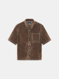 Amiri VELVET CAMP SHIRT - TAN(Velvet Camp Shirt Tan)