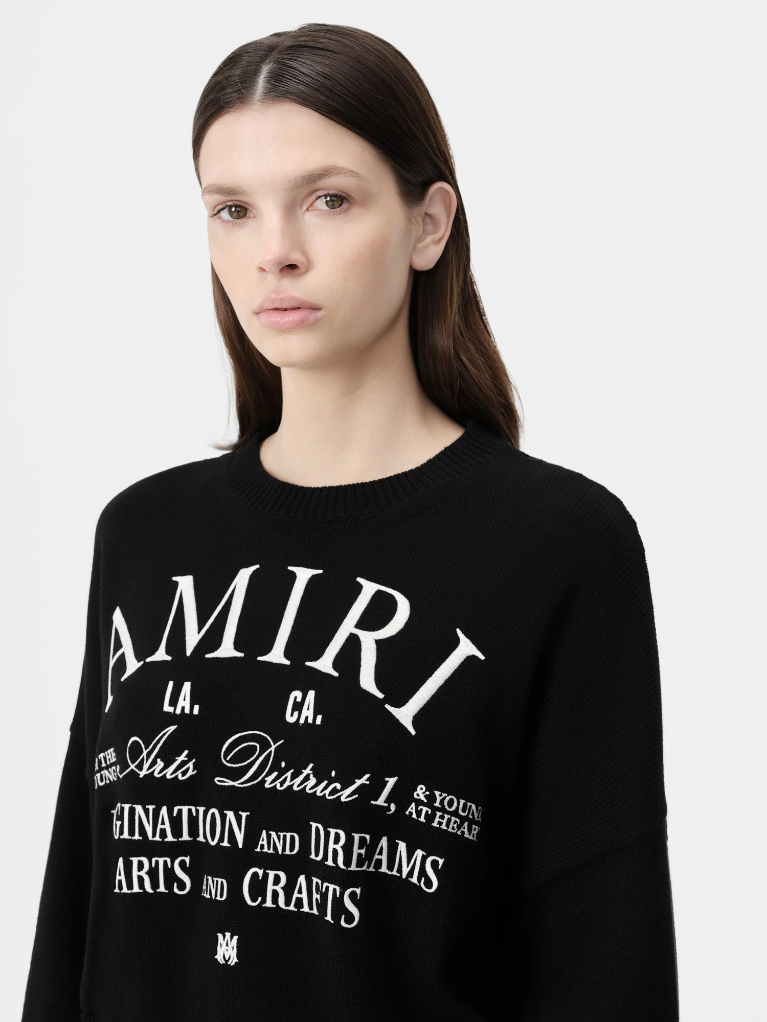 WOMEN - WOMEN'S AMIRI ARTS DISTRICT CREW - Black(Women Womens Amiri Arts District Crew Black) 5 WOMEN - WOMEN'S AMIRI ARTS DISTRICT CREW - Black(Women Womens Amiri Arts District Crew Black) - Image 3