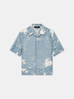 Amiri BLEACH BANDANA BOWLING SHIRT - Ashley Blue(Bleach Bandana Bowling Shirt Ashley Blue)