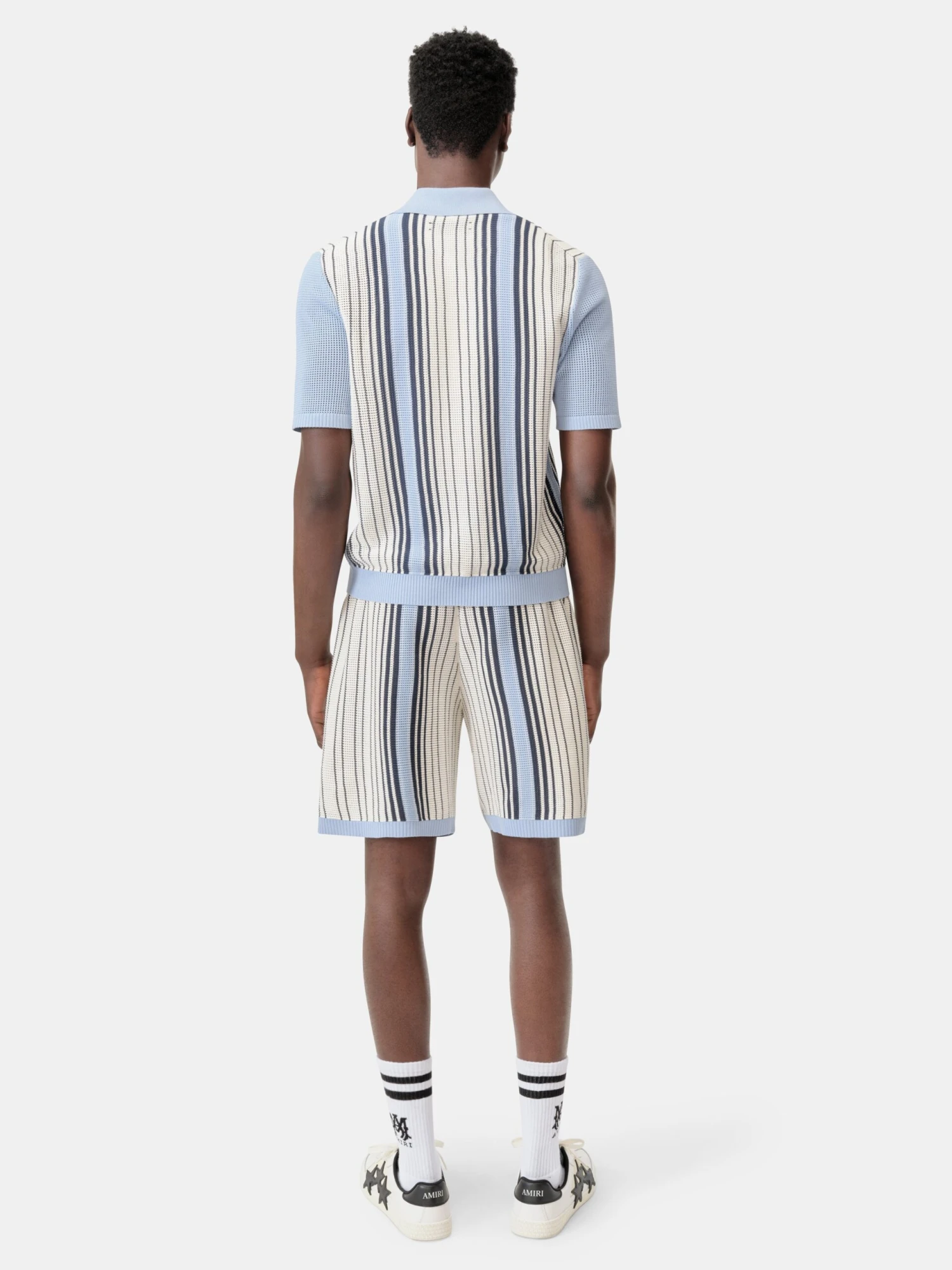 AMIRI SCRIPT STRIPE SHIRT - Ashley Blue(Amiri Script Stripe Shirt Ashley Blue) 7 AMIRI SCRIPT STRIPE SHIRT - Ashley Blue(Amiri Script Stripe Shirt Ashley Blue) - Image 5