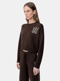Amiri WOMEN - WOMEN'S MA CREW - CHOCOLATE(Women Womens Ma Crew Chocolate 1) -Amiri eb3d757b d54c 4584 85f4 6a0d2efdca48
