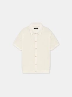 AMIRI CROCHET MESH SHIRT - Ivory(Amiri Crochet Mesh Shirt Ivory)