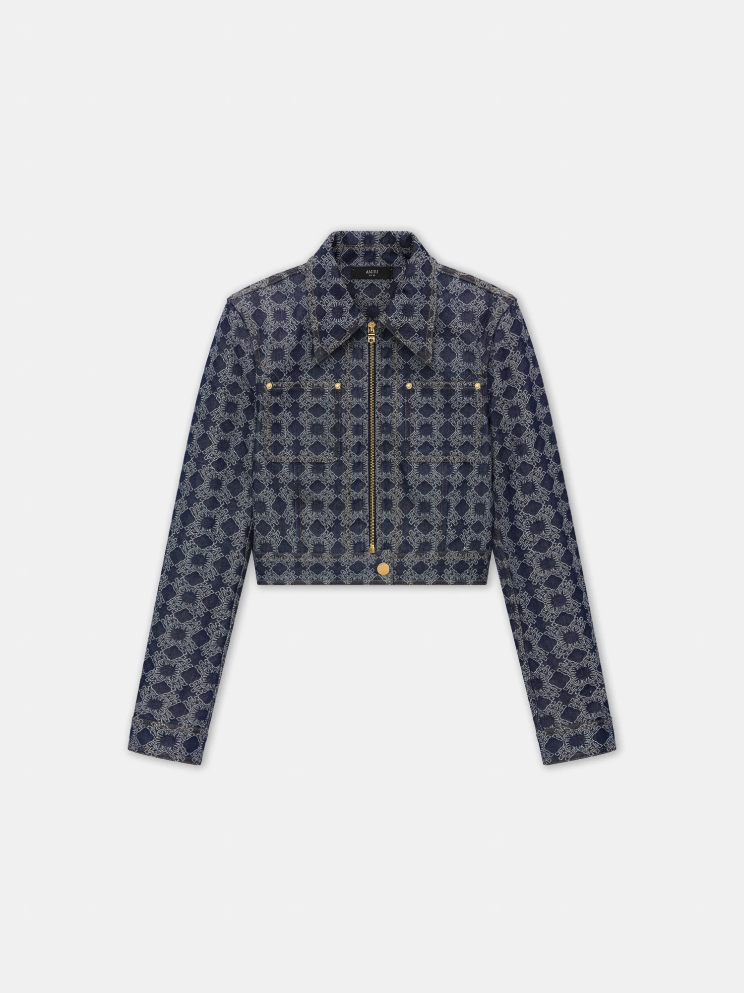 Amiri WOMEN - WOMEN'S MA QUAD CROPPED DENIM JACKET - Raw Indigo(Women Womens Ma Quad Cropped Denim Jacket Raw Indigo) 3 Amiri WOMEN - WOMEN'S MA QUAD CROPPED DENIM JACKET - Raw Indigo(Women Womens Ma Quad Cropped Denim Jacket Raw Indigo)